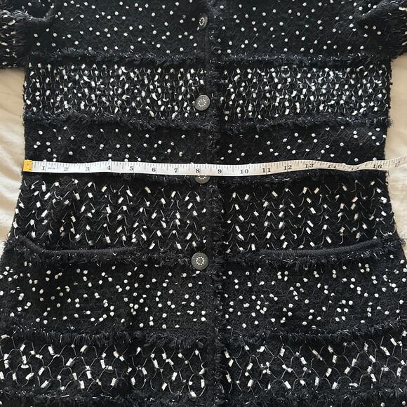 Escada Women Cardigan EUR 38‎ Black Ribbon Knit Wool Button Size 8 - Picture 7 of 9